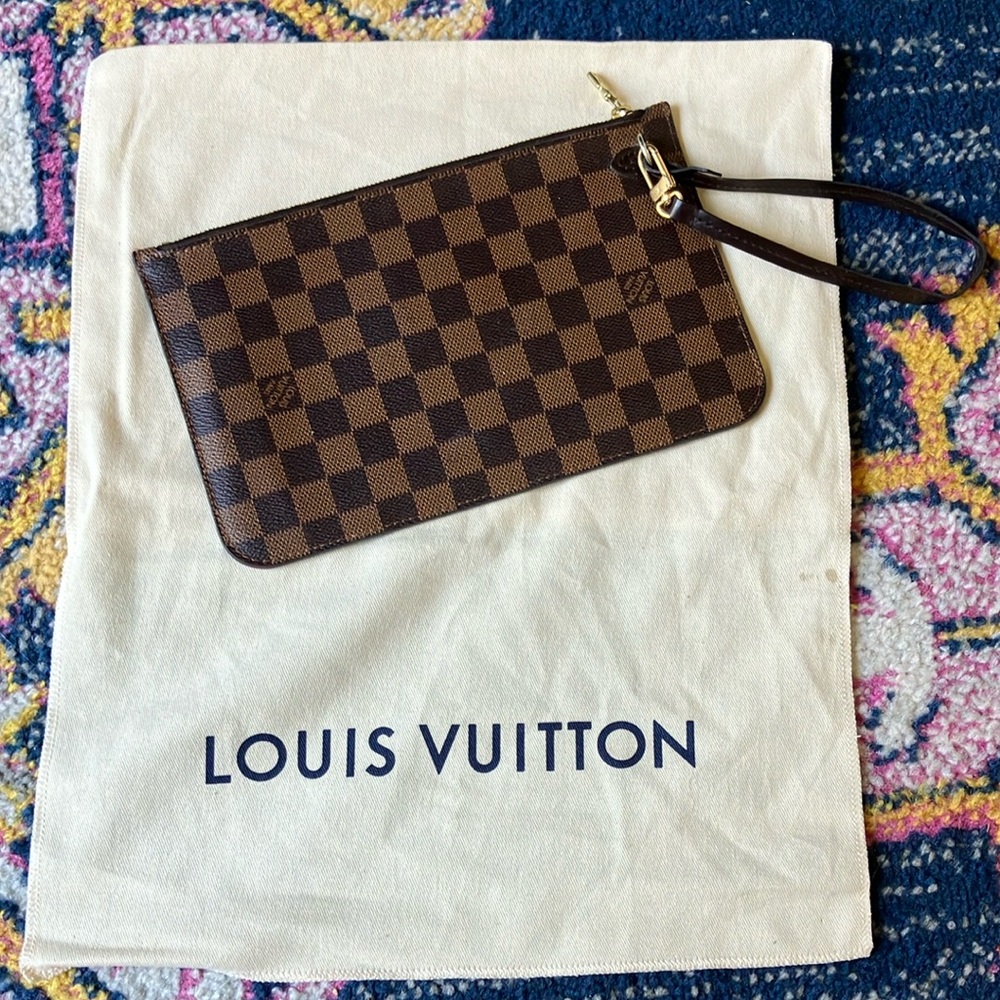 Louis Vuitton Brown Checkered wristlet